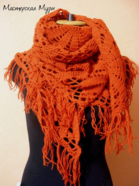 шаль рыжая